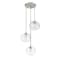 Z-Lite Harmony 3 Light Pendant, Brushed Nickel & Clear 486P10-3R-BN - alternate 3